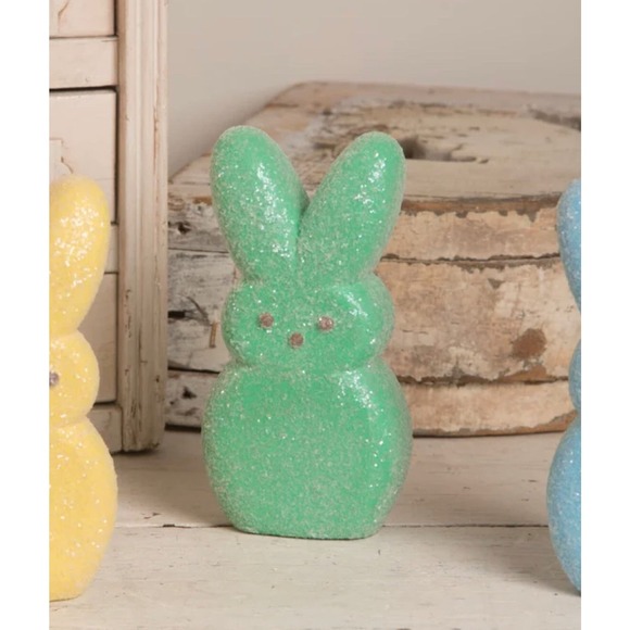 Bethany Lowe Easter Bunny Peeps Complete Set of 6 Purple Pink Blue Green Yellow - Picture 4 of 12